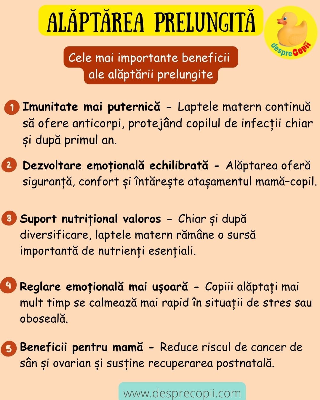 alaptare prelungita beneficii